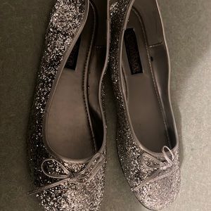 Size 12 silver flats